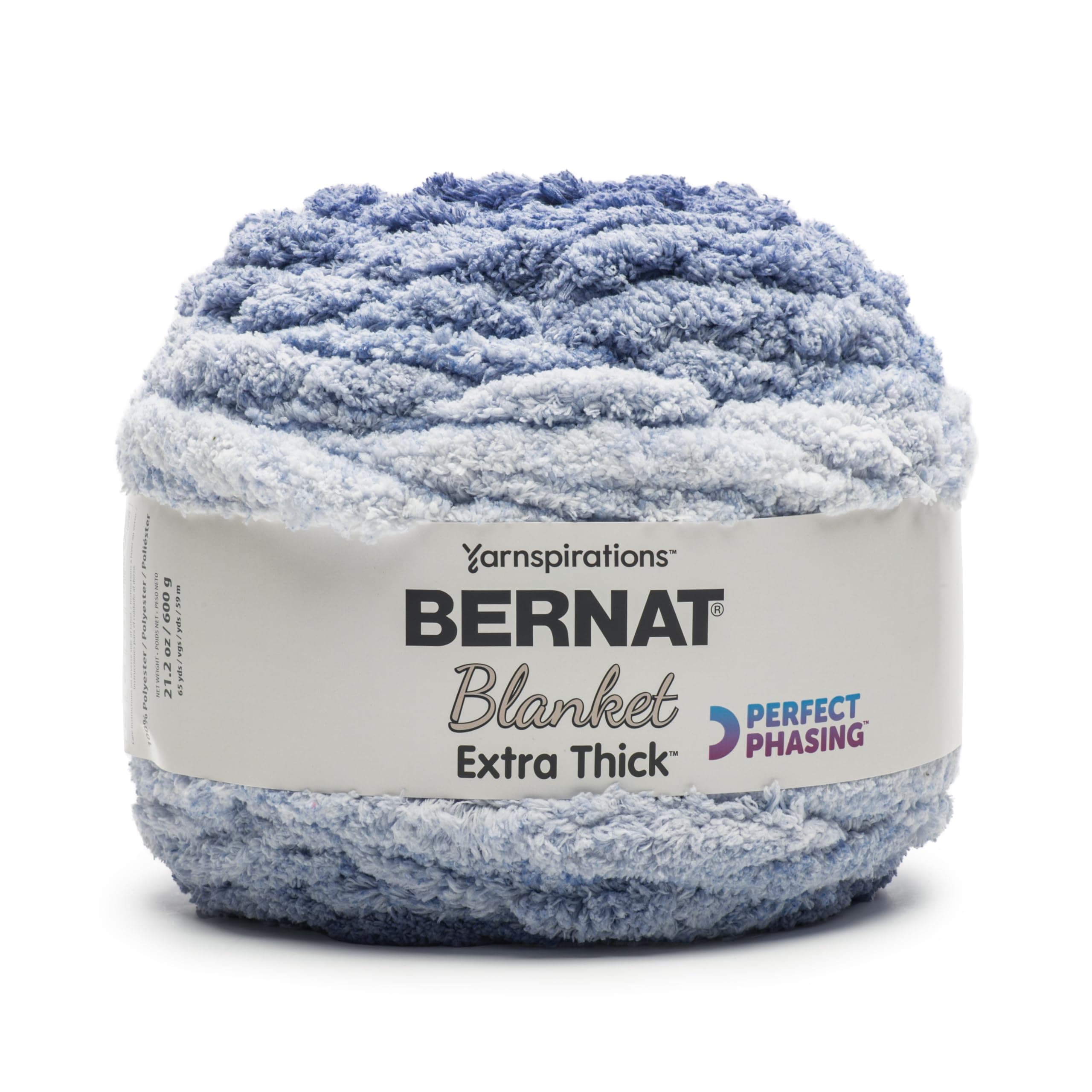 Bernat Blanket Extra Thick Perfect Phasing Deep Navy 1 Pack of 600g Yarn
