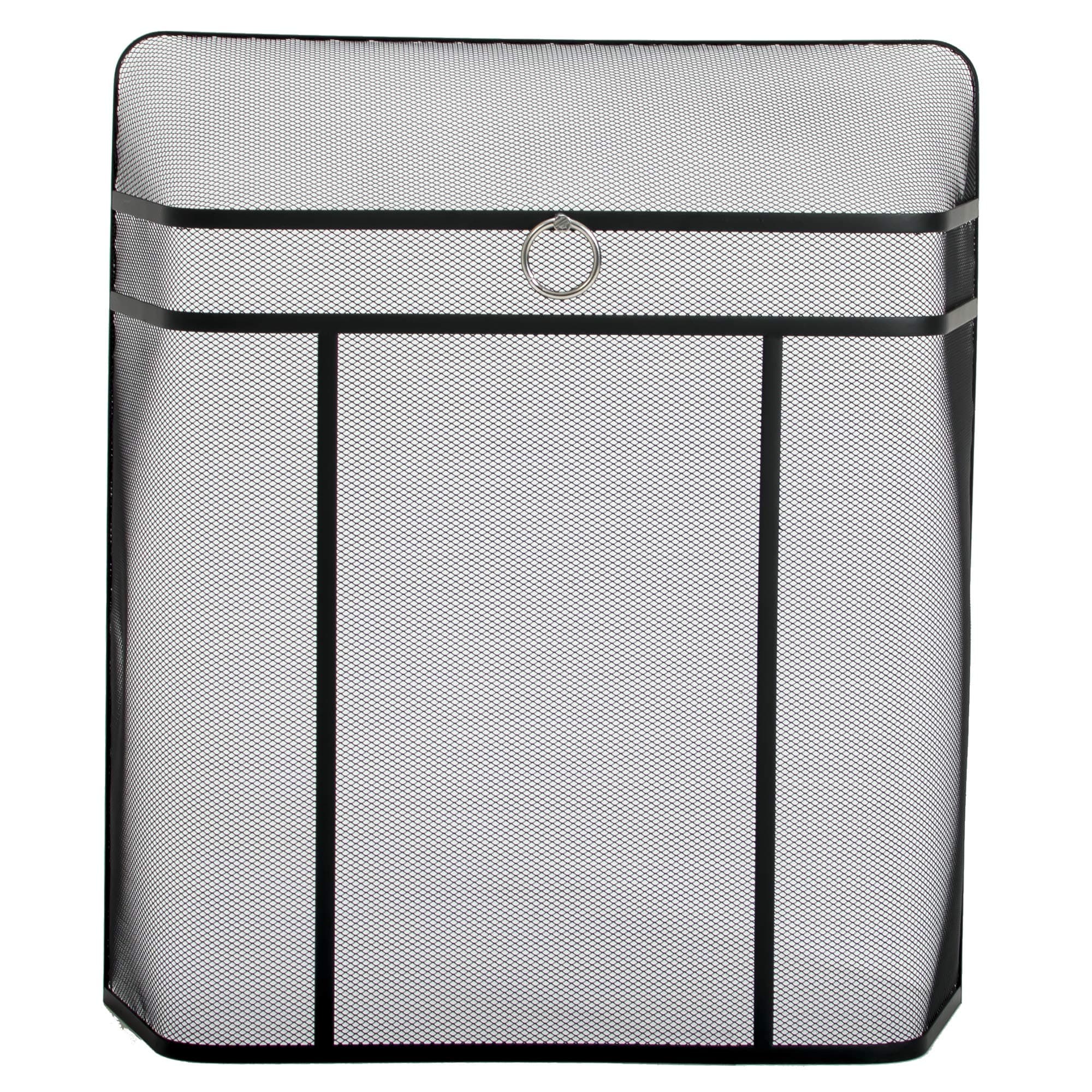 Fire Vida Octon Spark Fire Guard, Metal, Black/Chrome, 24-Inch