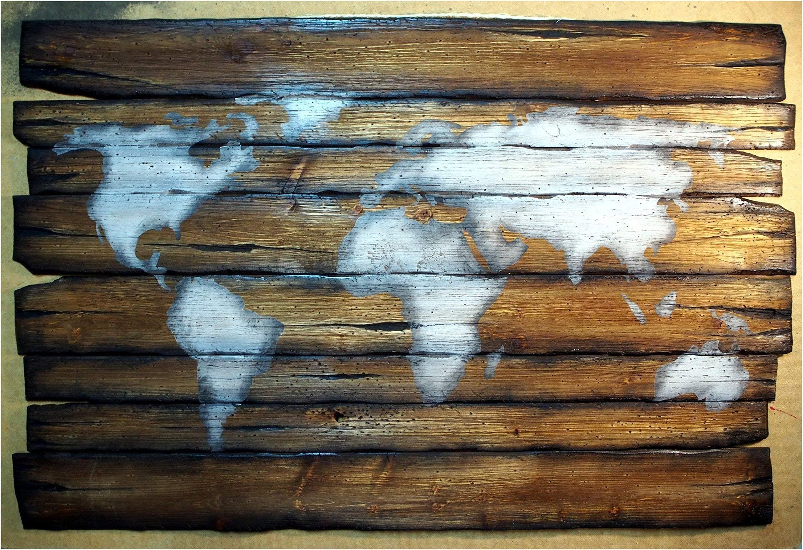 World Map | Rustic Decor | Handmade Worn out Wood Sign | Wall Art Map | Wall Decor