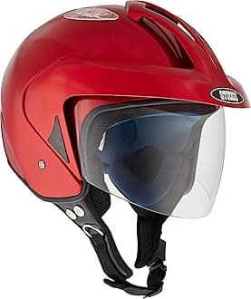 Studds KS-1 Metro Open Face Helmet (Cherry Red, L)