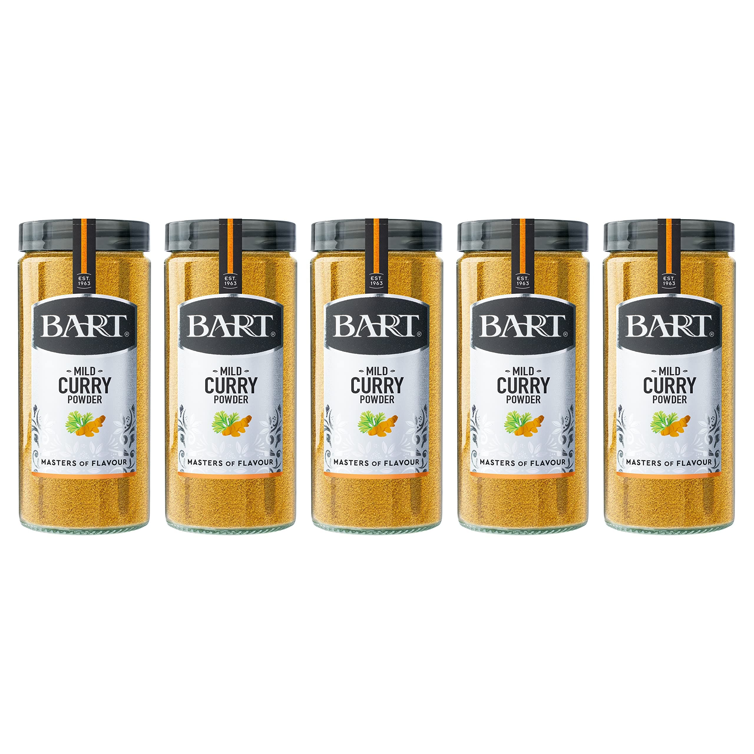 Blend Mild Curry Powder Large Jar - Pack of 5 x 87g - Aromatic & Mild - Ideal for Chicken or Prawn Korma Curry