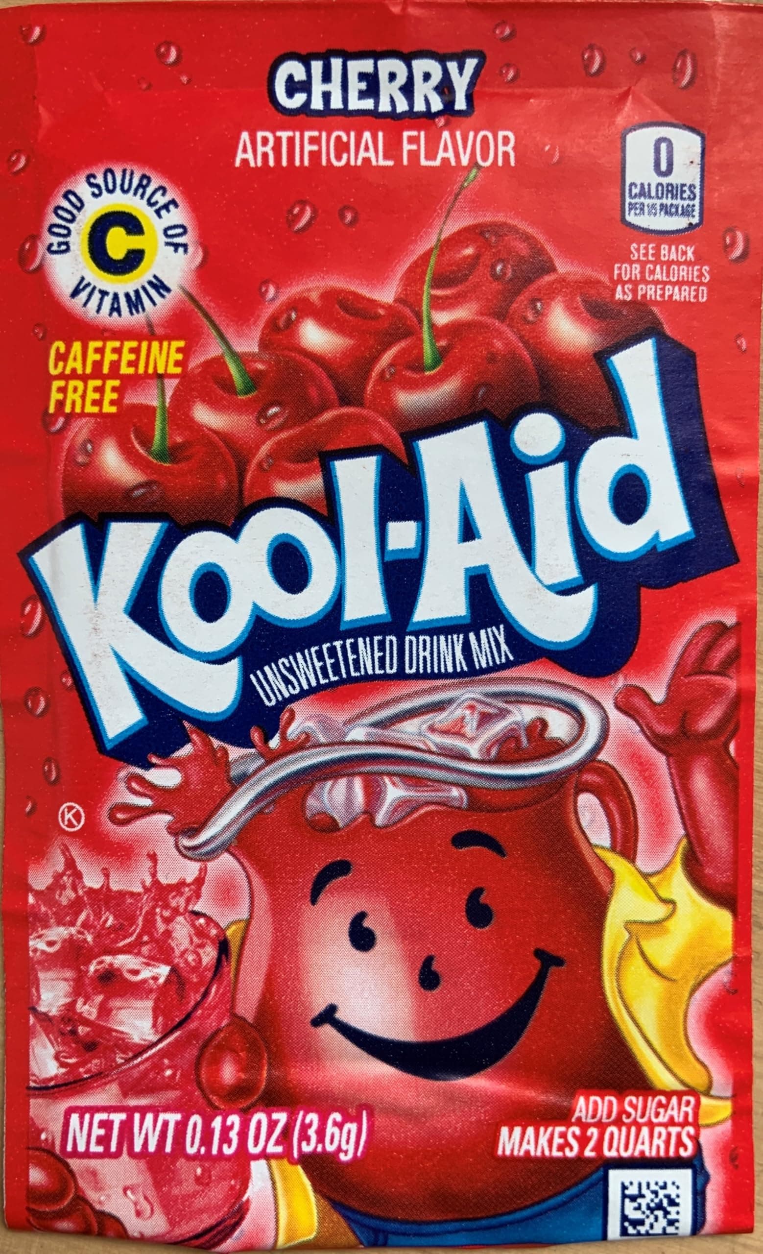 Kool-Aid Cherry Unsweetened Soft Drink Mix 3.6g | Pack of 6
