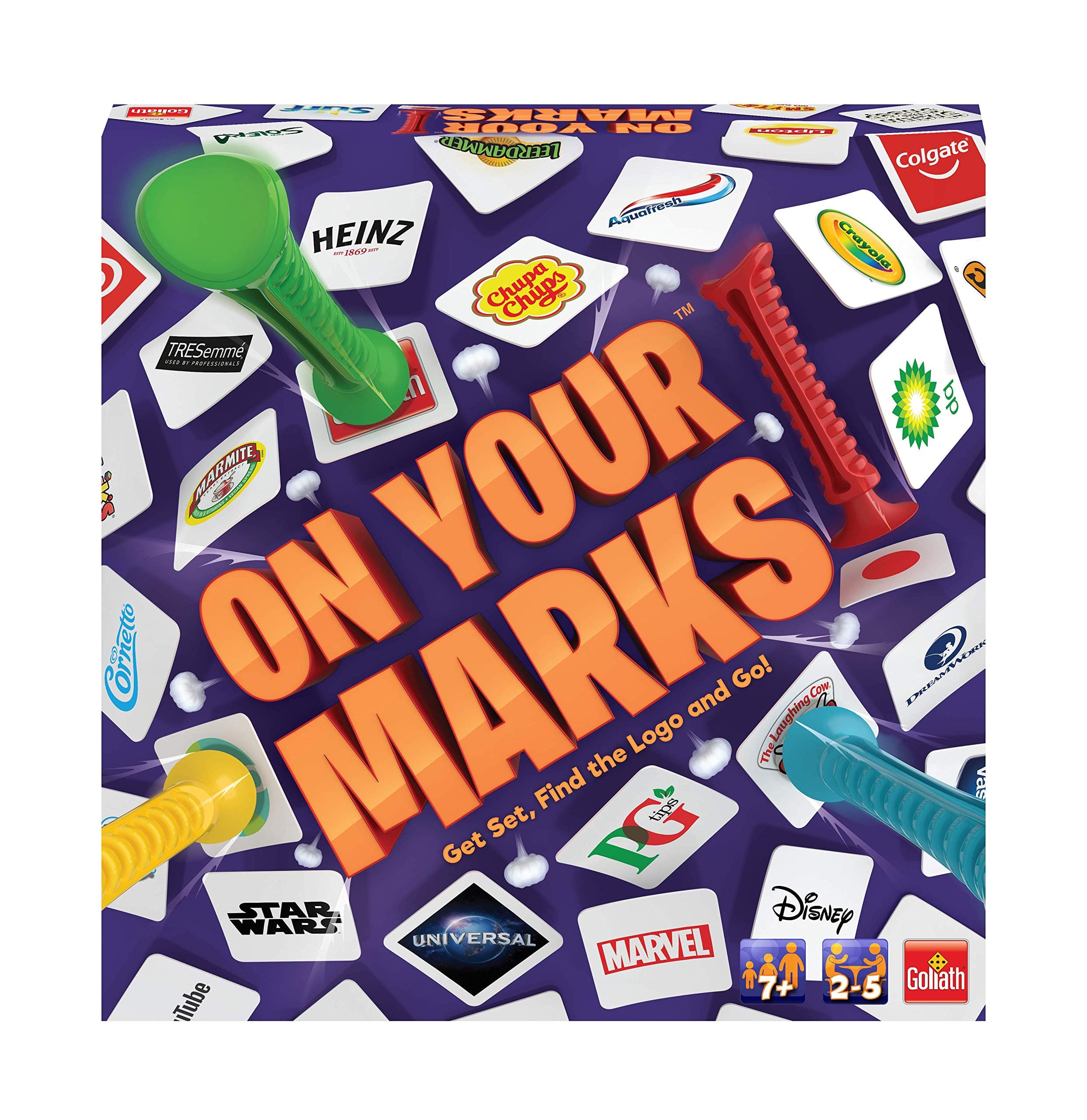On Your Marks: Get Set, Find the Logo and Go! | Fun Logo Trivia Family Game | For 3+ Players | Ages 7+