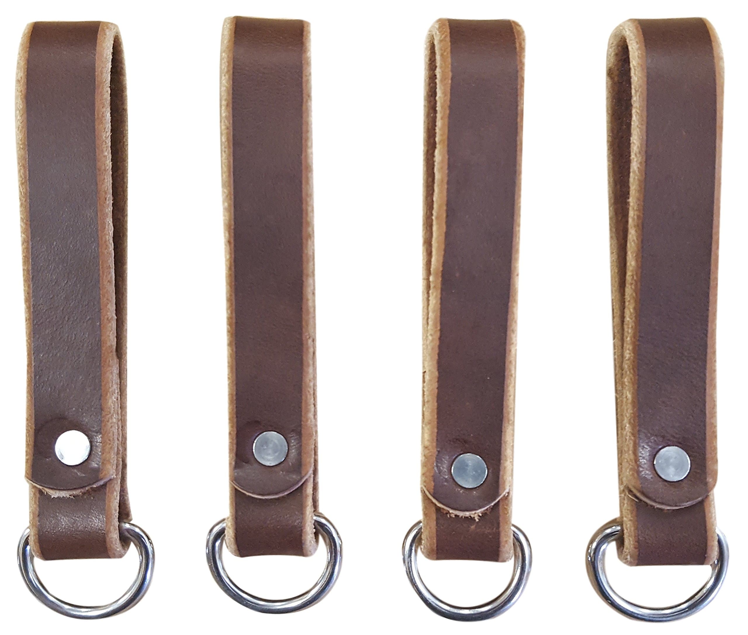 Heavy Duty Leather Tool Belt Accessories (Suspender Loop Attachment 4-Pack)