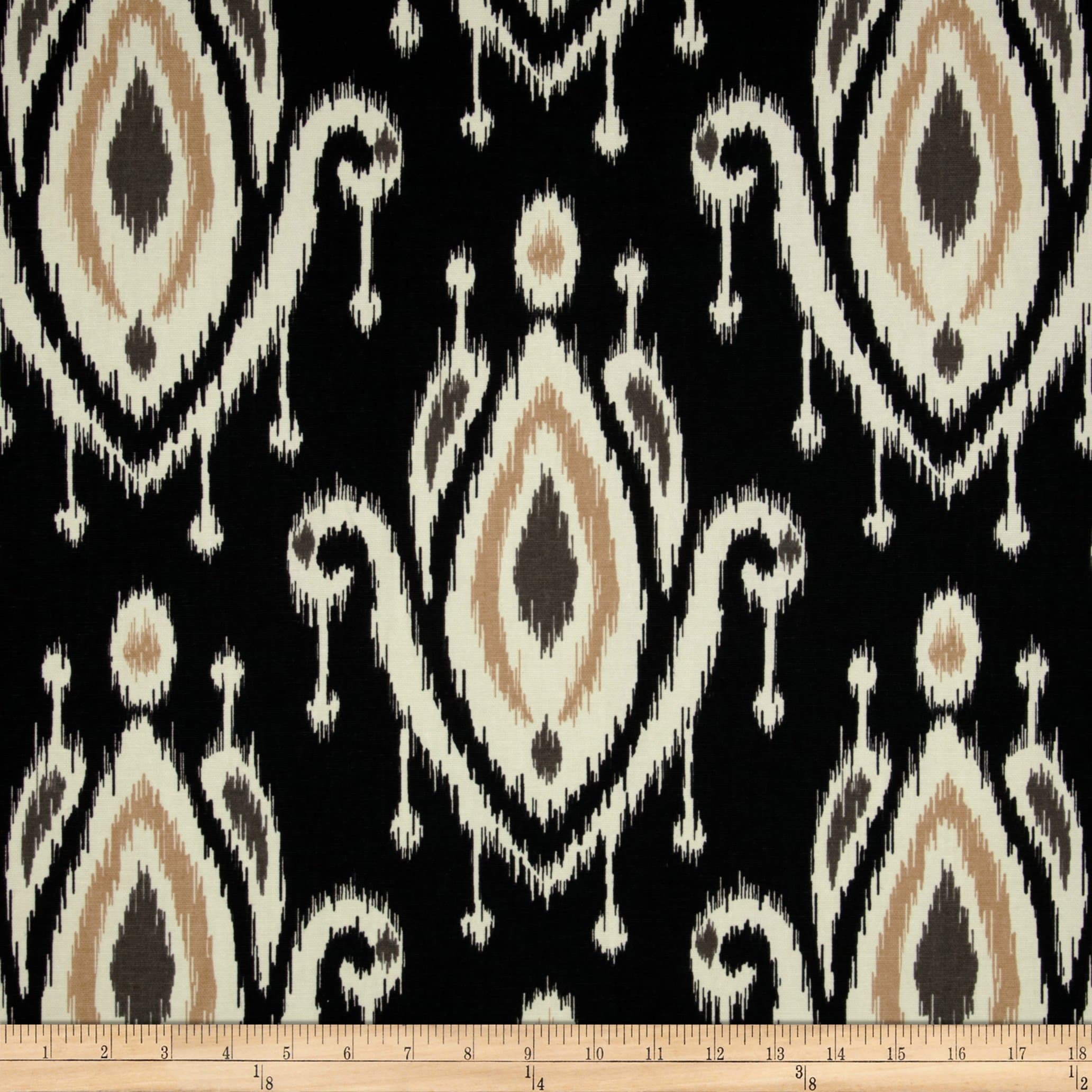 Tempo Surat Ikat Black Fabric