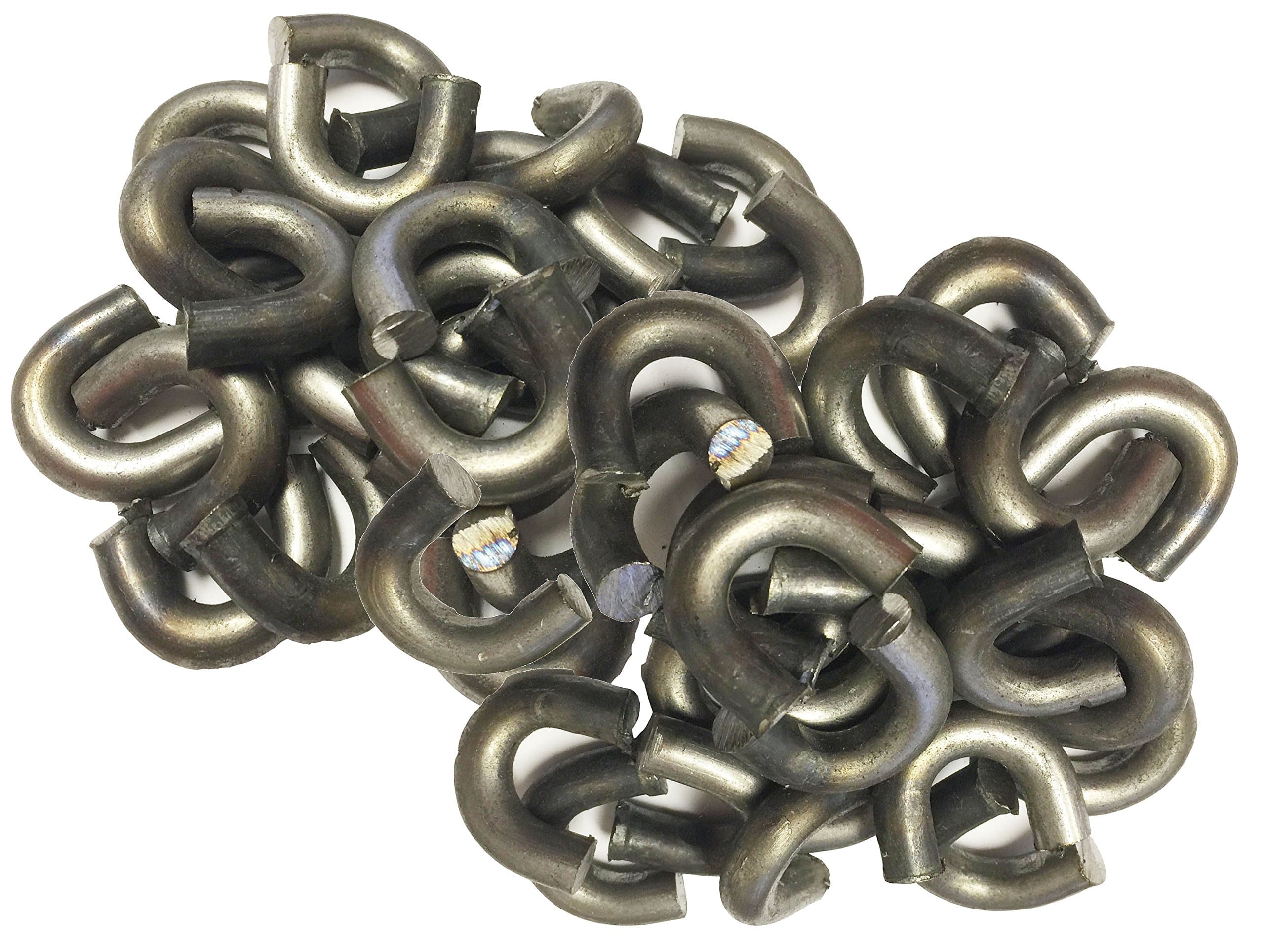 3/8" steel chain half-link weldable DIY project component (50-pack)