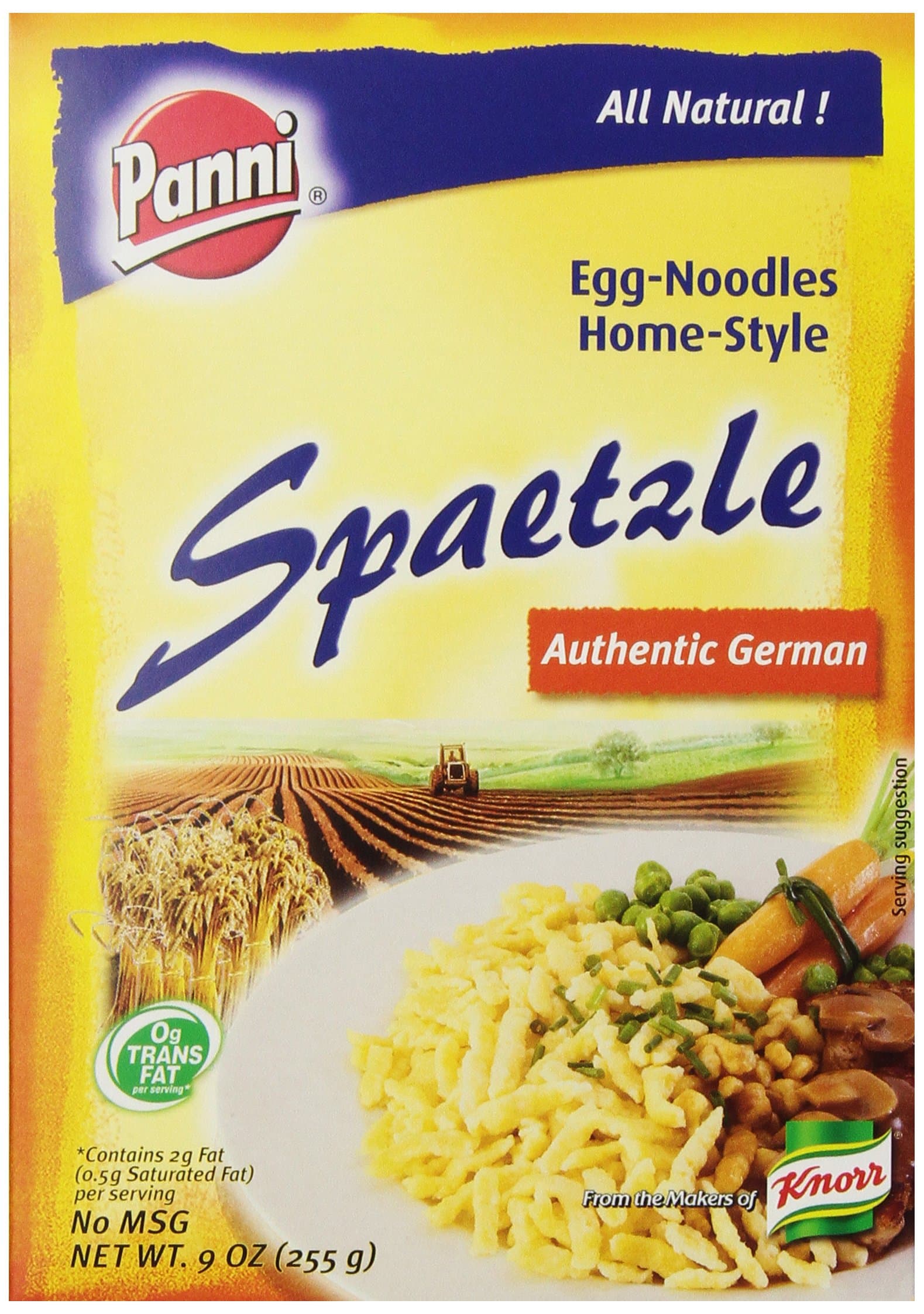 Panni Spaetzle Home-Style Egg Noodles, 9-Ounce Boxes (Pack of 12)