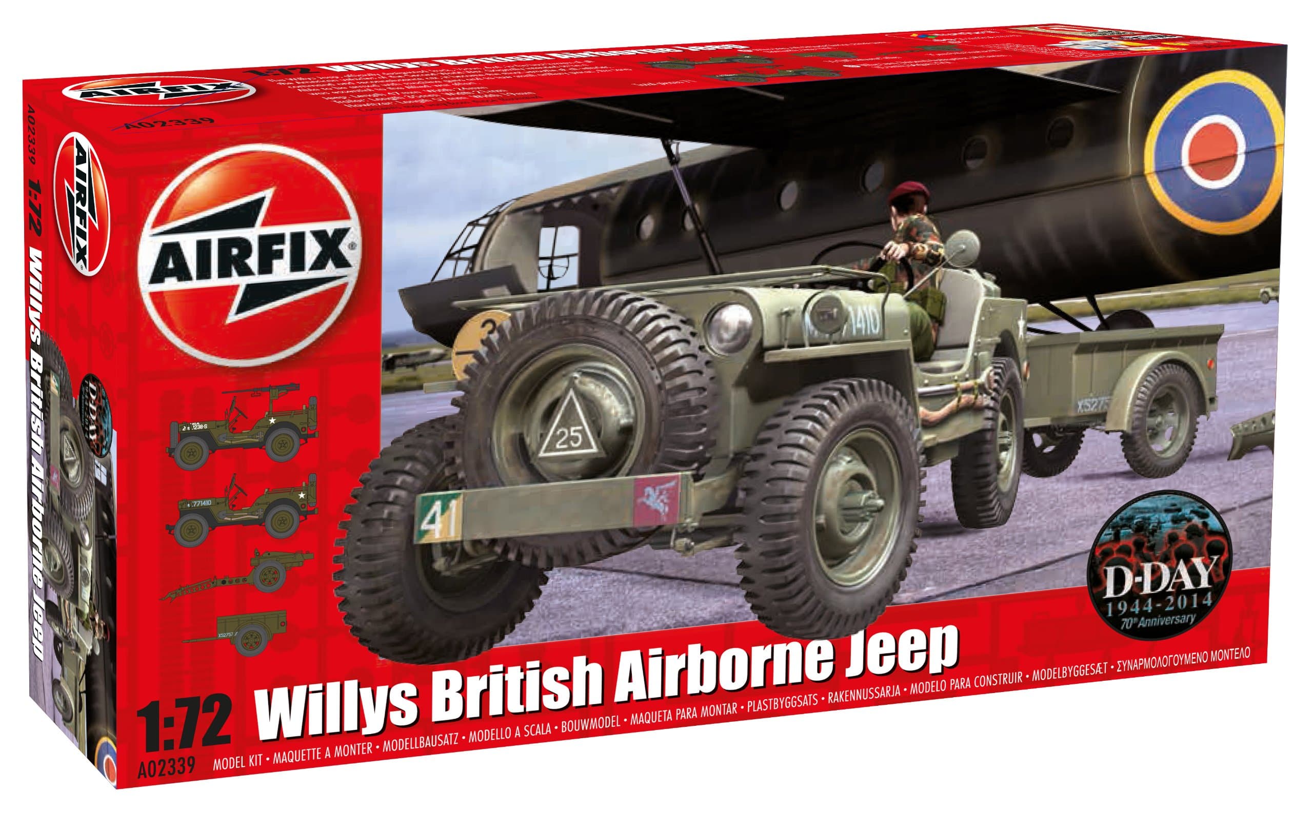 Airfix 1:72 Willys British Airborne Jeep Kit (), Small