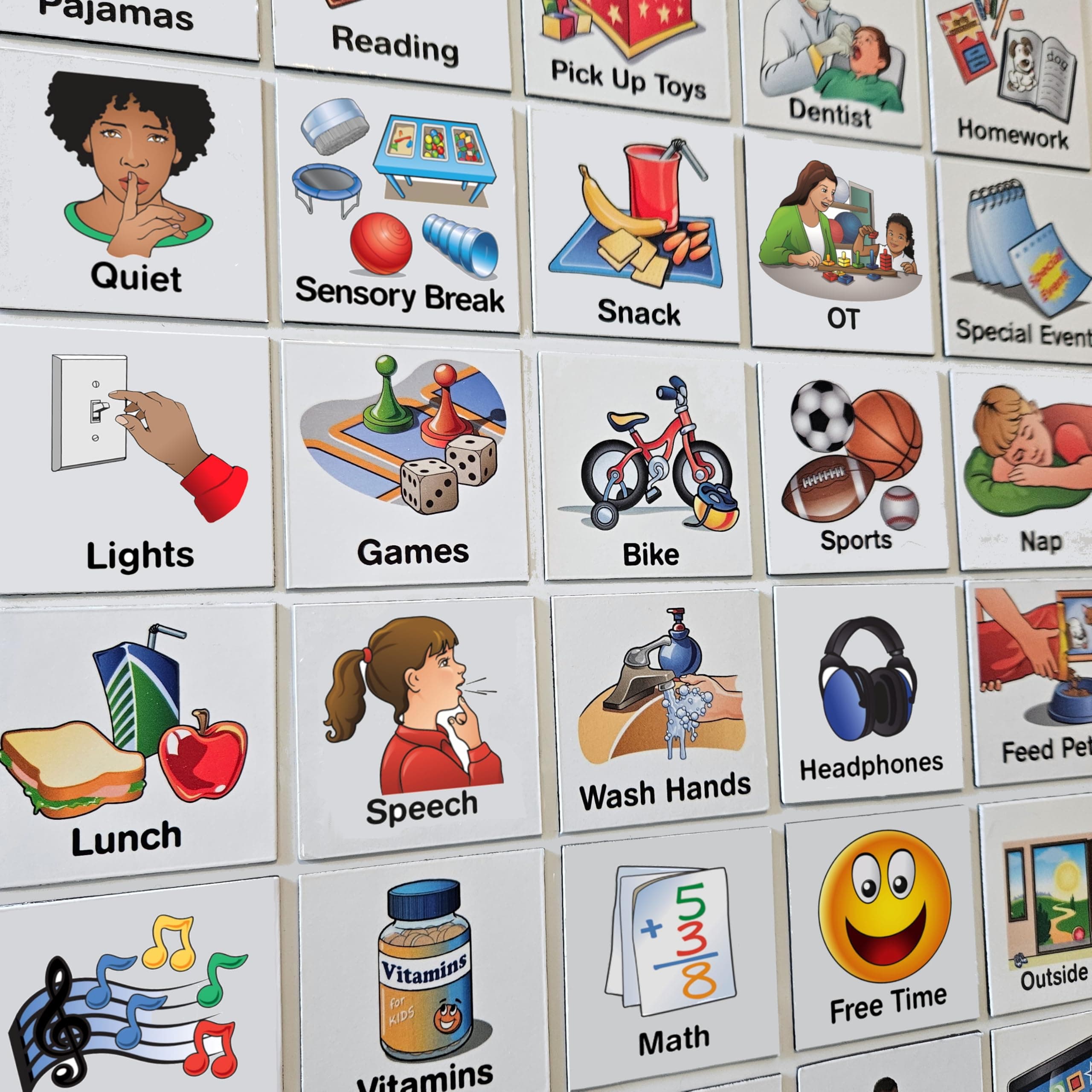 153 pc Daily Visual Schedule Magnets for Kids-Create Healthy Routines, Reminders, Kids Calendars, Chore Charts & Behavioral Supports for Kids who Thrive on visuals, Type A Toddlers, Autism & ADHD
