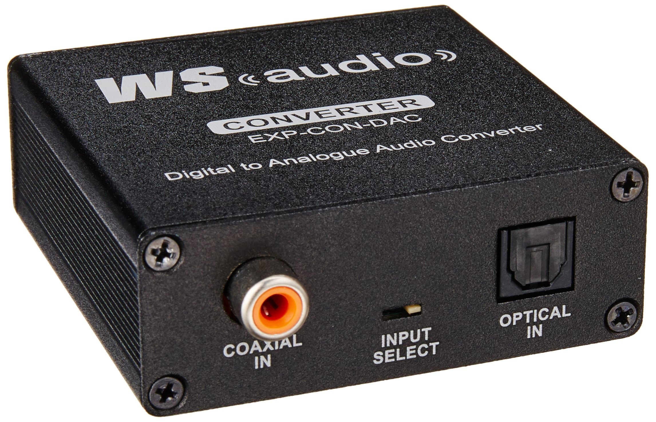 WyreStorm Essentials Digital to Analog Audio Converter (Coax/Optical Inputs), 2-Channel LPCM, Low-Latency Digital Filtering