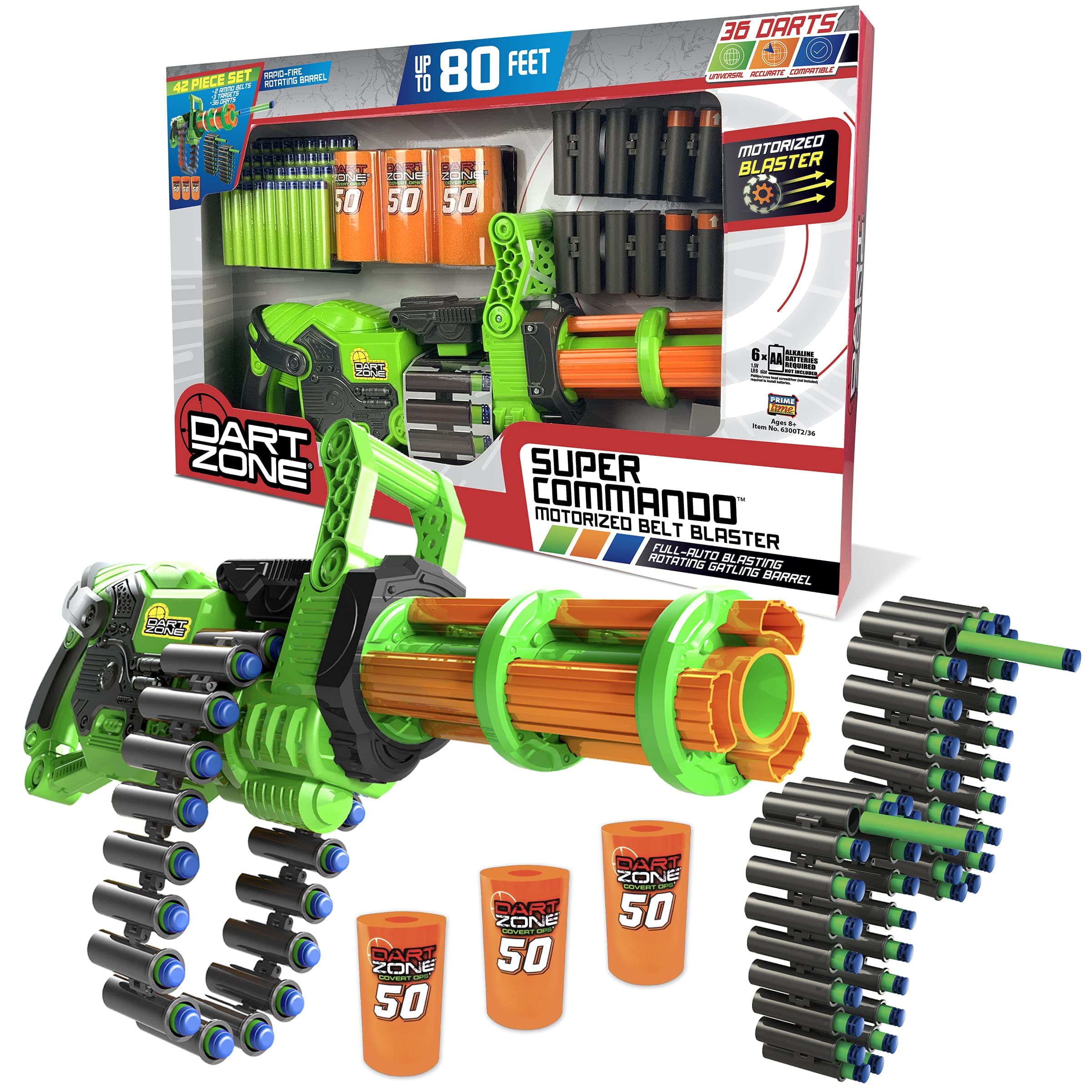 DART ZONE Super Commando Scorpion Blaster with 18-Round Ammo Belts