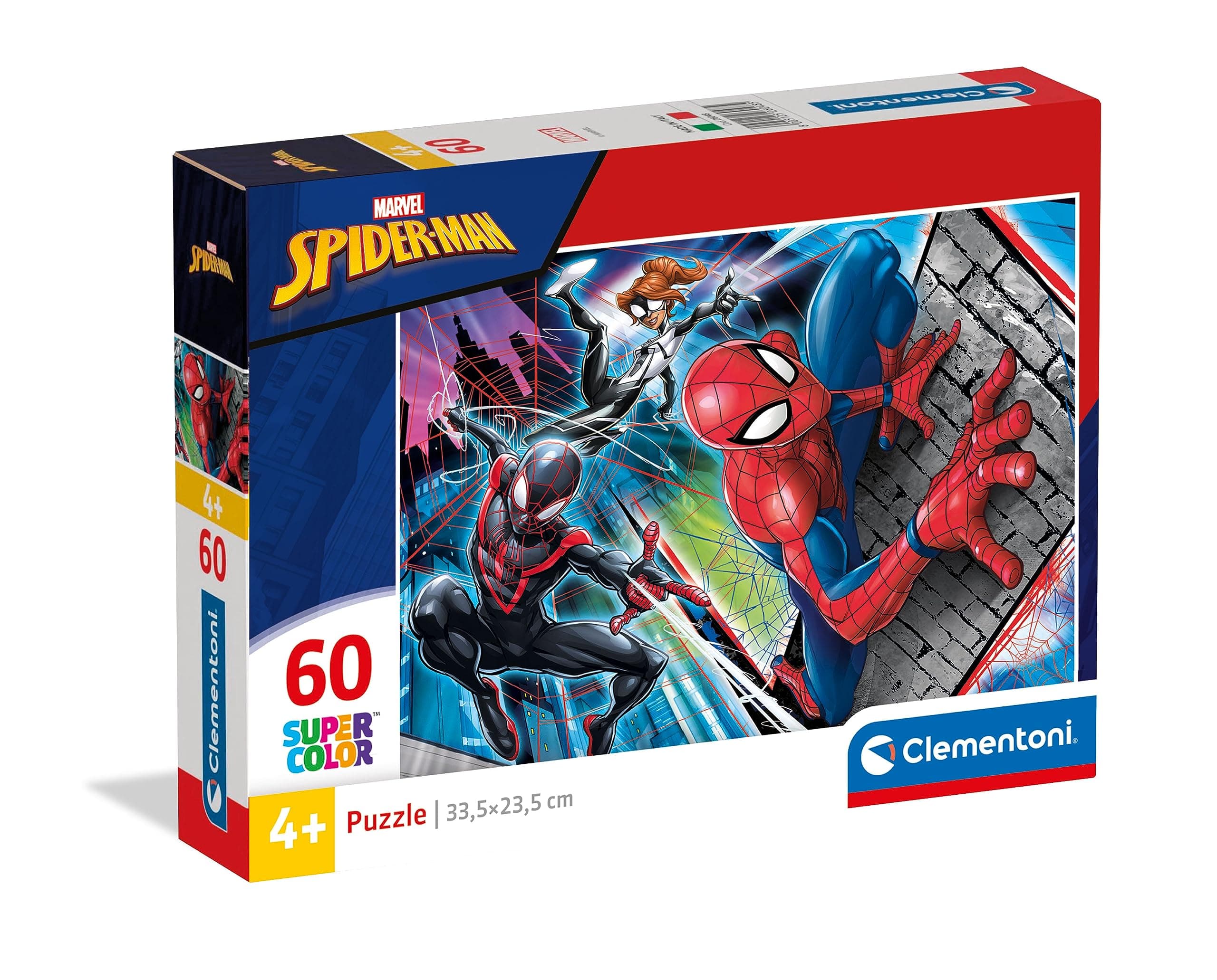 Clementoni Puzzle Marvel Spiderman 60 Pieces, Multicolor, 26048