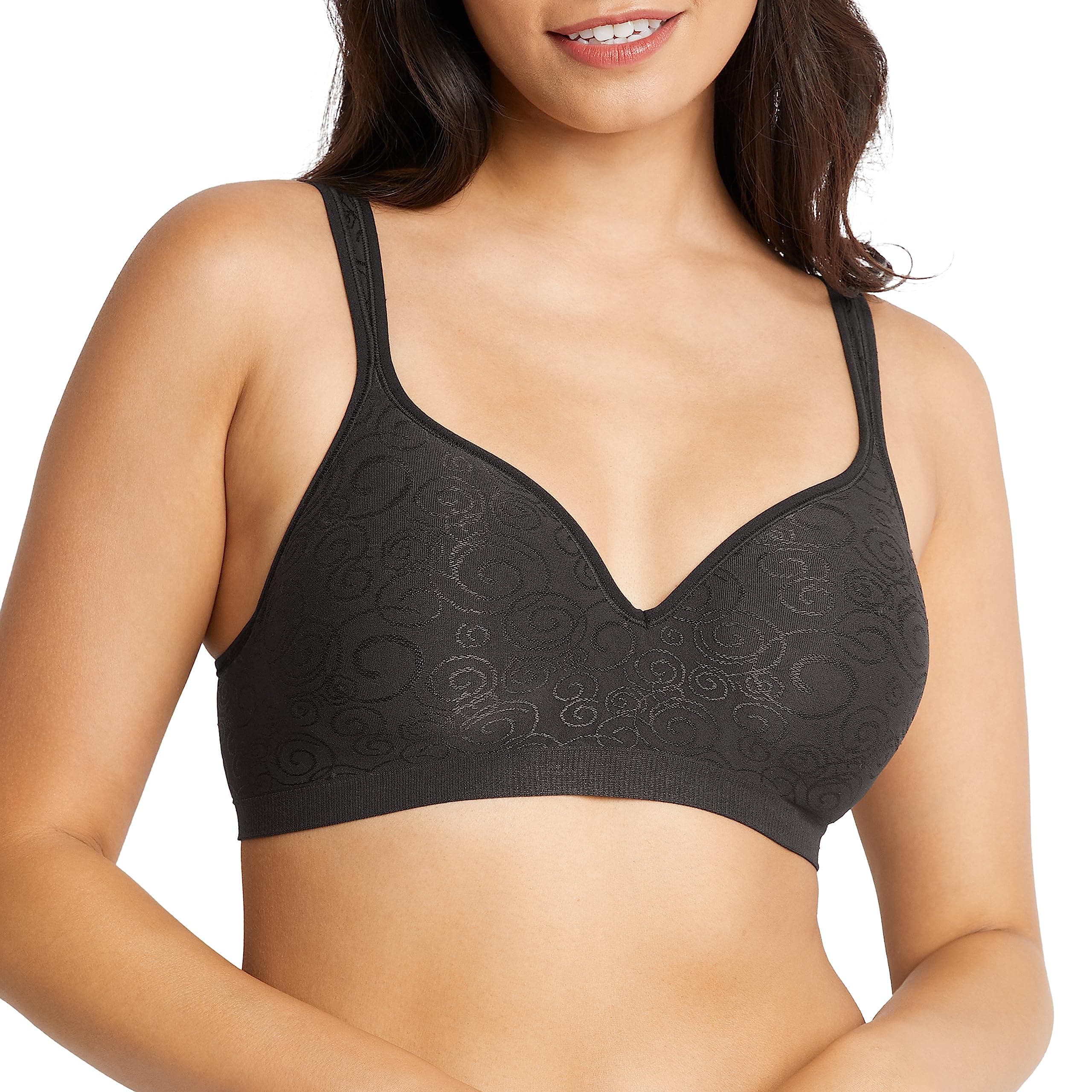 Women's Wireless Bra DF3463, Comfort Revolution Full-Coverage Bras for Women, Moisture-Wicking, Wirefree
