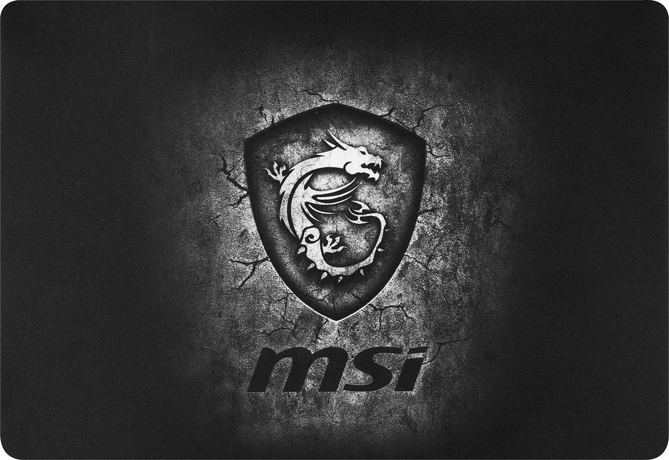 msi Agility GD20 Premium Gaming Mouse Pad, Standard Medium Size,Ultra Smooth Micro-Tex Textile Surface,Anti-Slip Natural Rubber Base,Extra Thick,Perfect for Laser and Optical Mice,12.5” X 8.7” X 0.2”