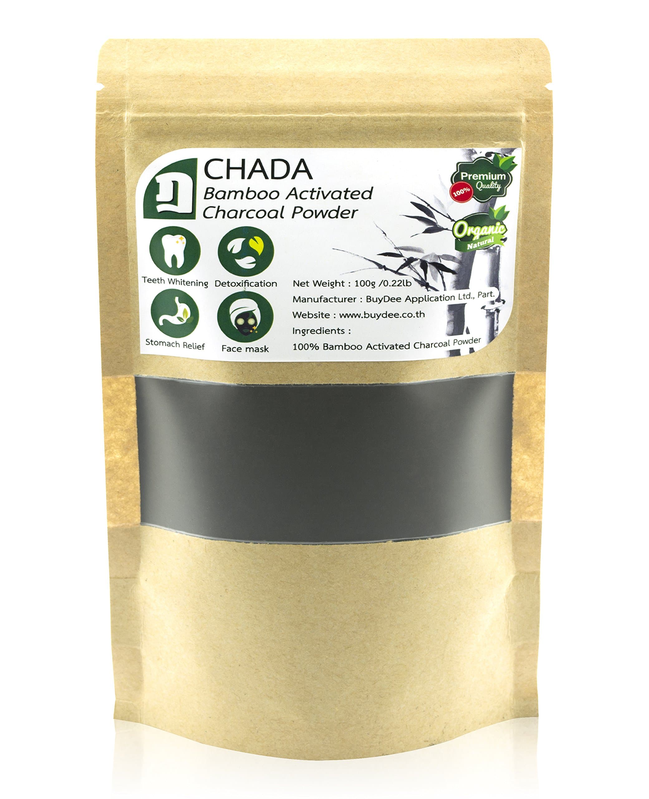 CHADA Bamboo Activated Charcoal Powder Bag 100g