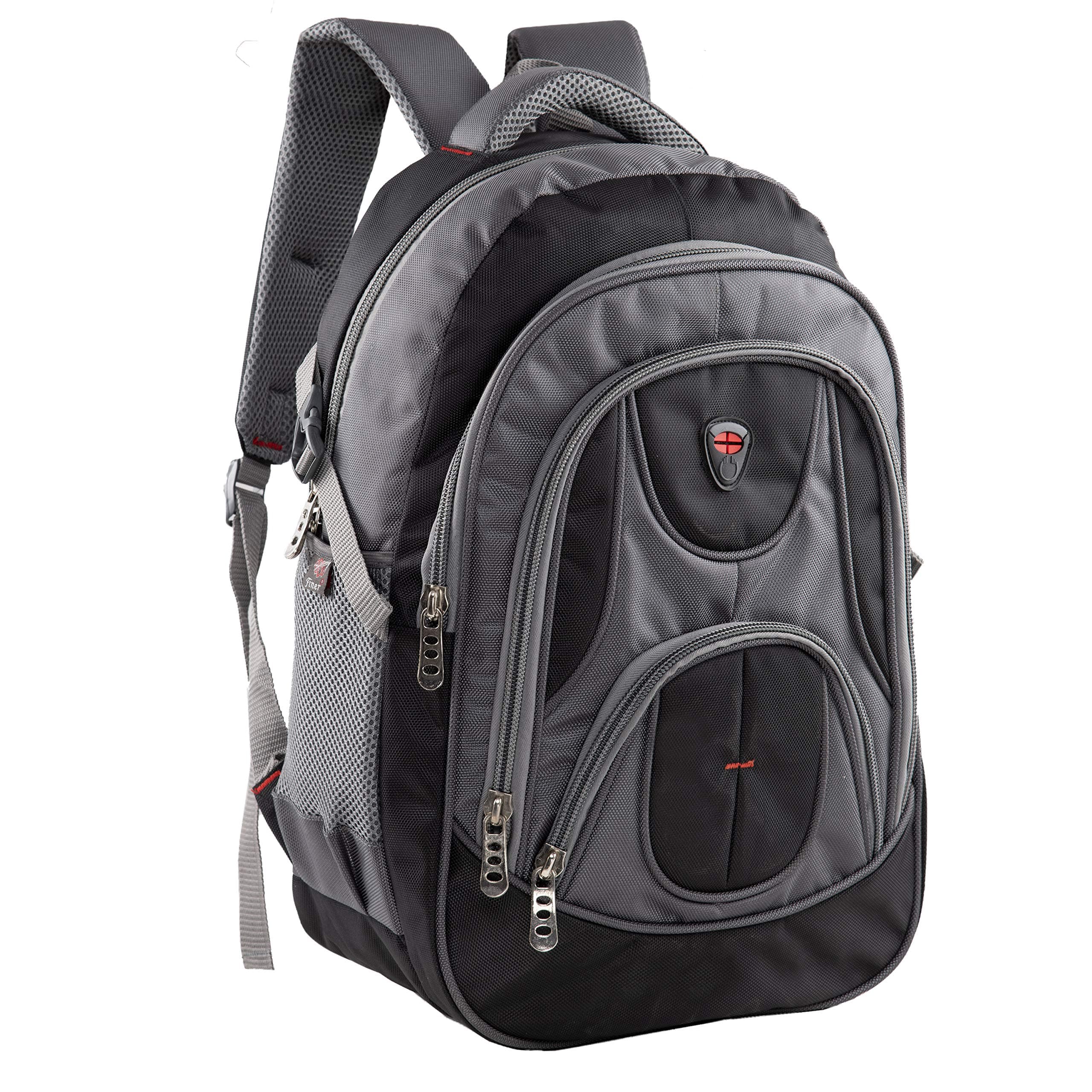 FINER Polyester Backpack (Black, Grey) 34 Liters