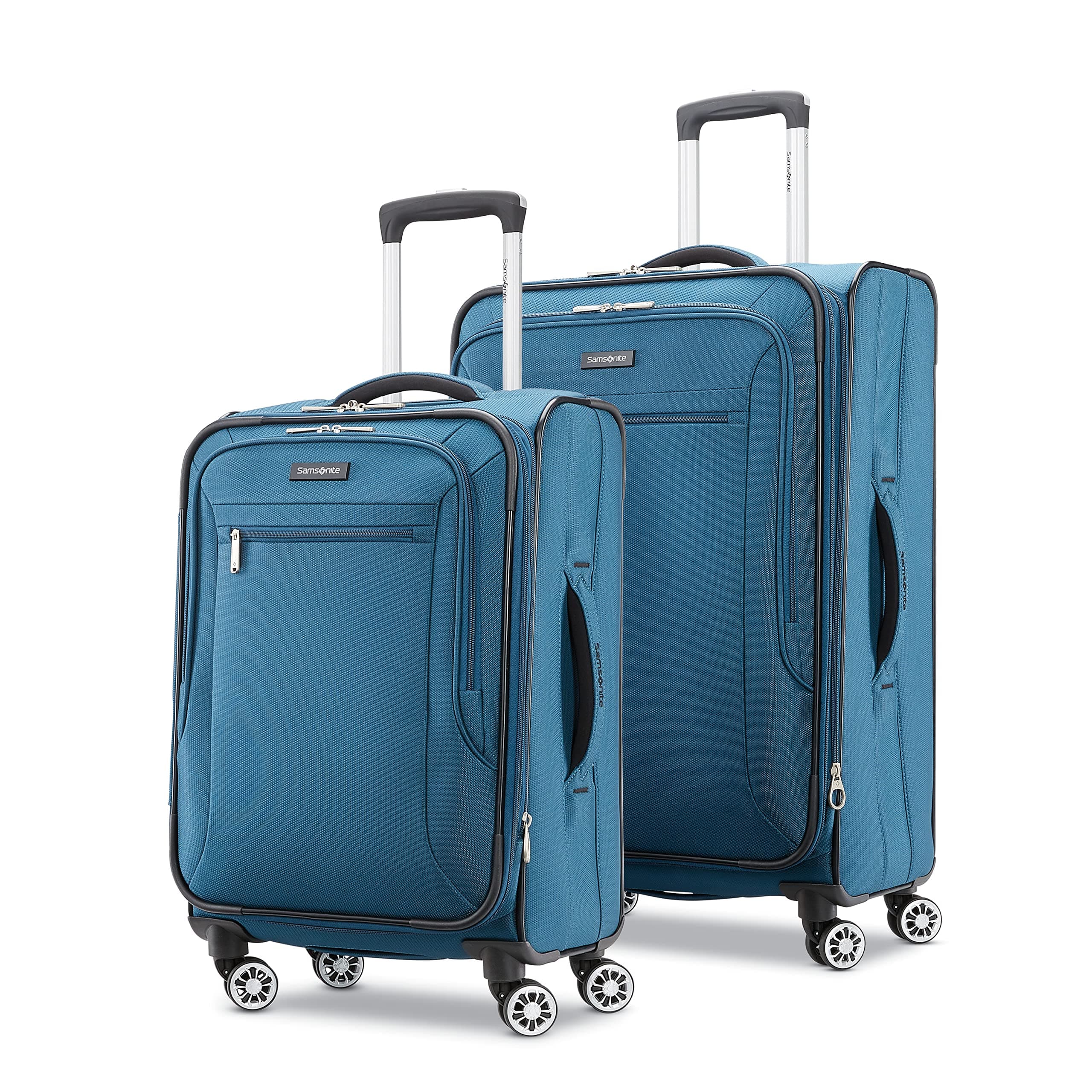 Ascella X Softside Expandable Luggage with Spinners, Teal, 2PC SET (Carry-on/Medium)