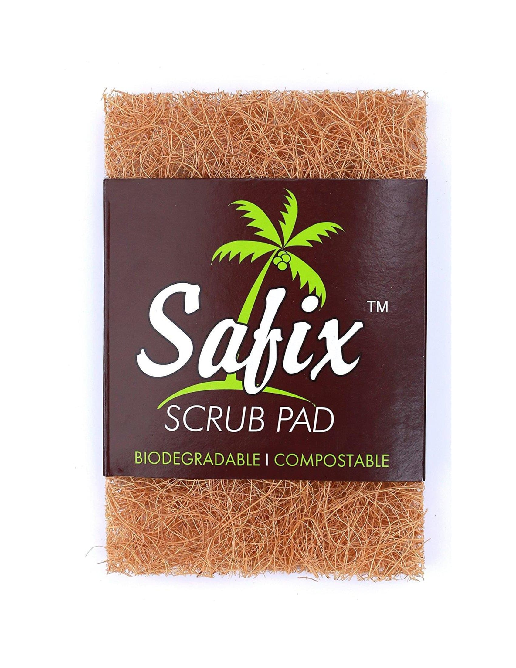 Natural Non-Scratch Multi-Purpose Coconut Scrub-Pad, 4-Count (10 x 7)