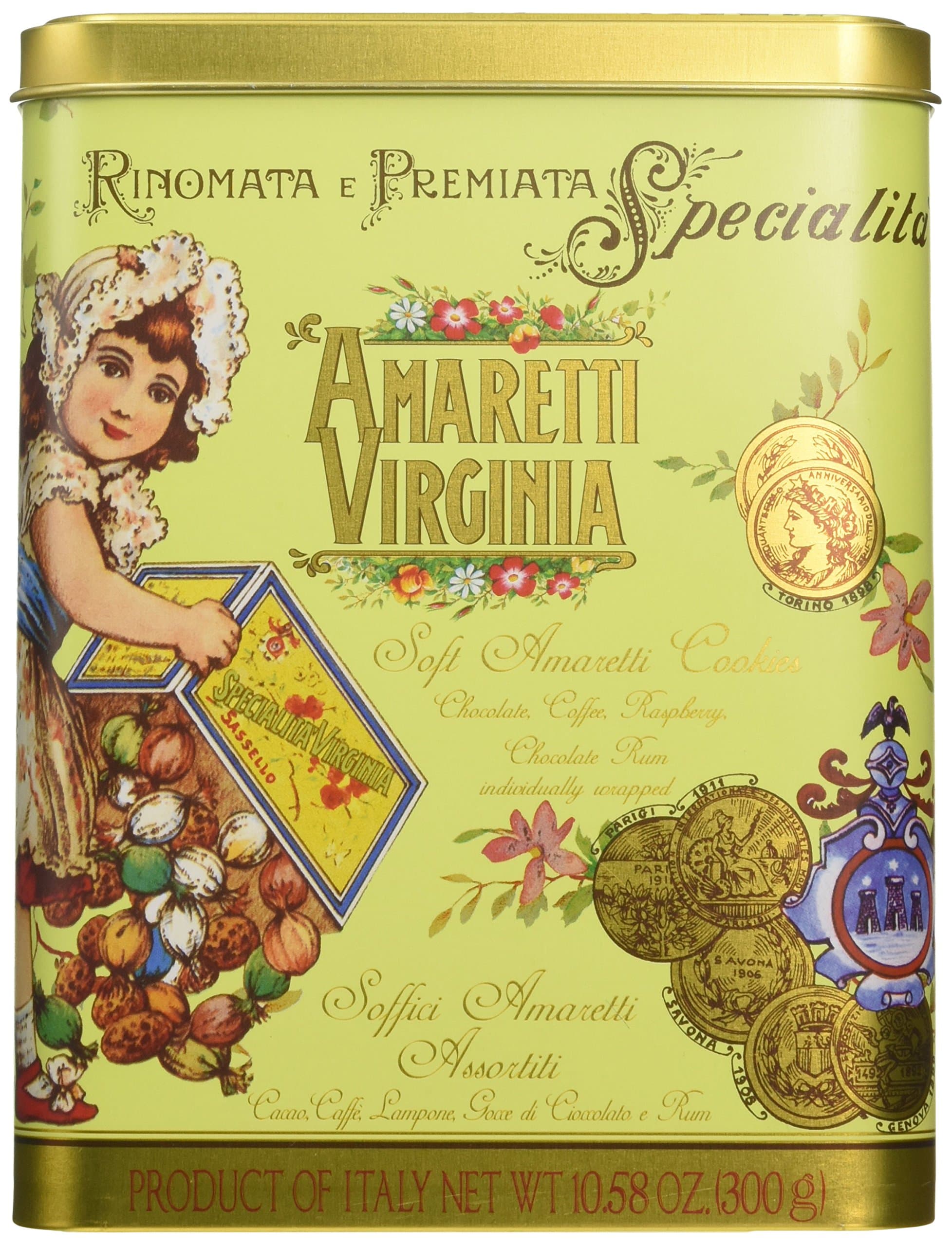 Amaretti Virginia Asstd Ameretti Coffee Cube Tin 300 g