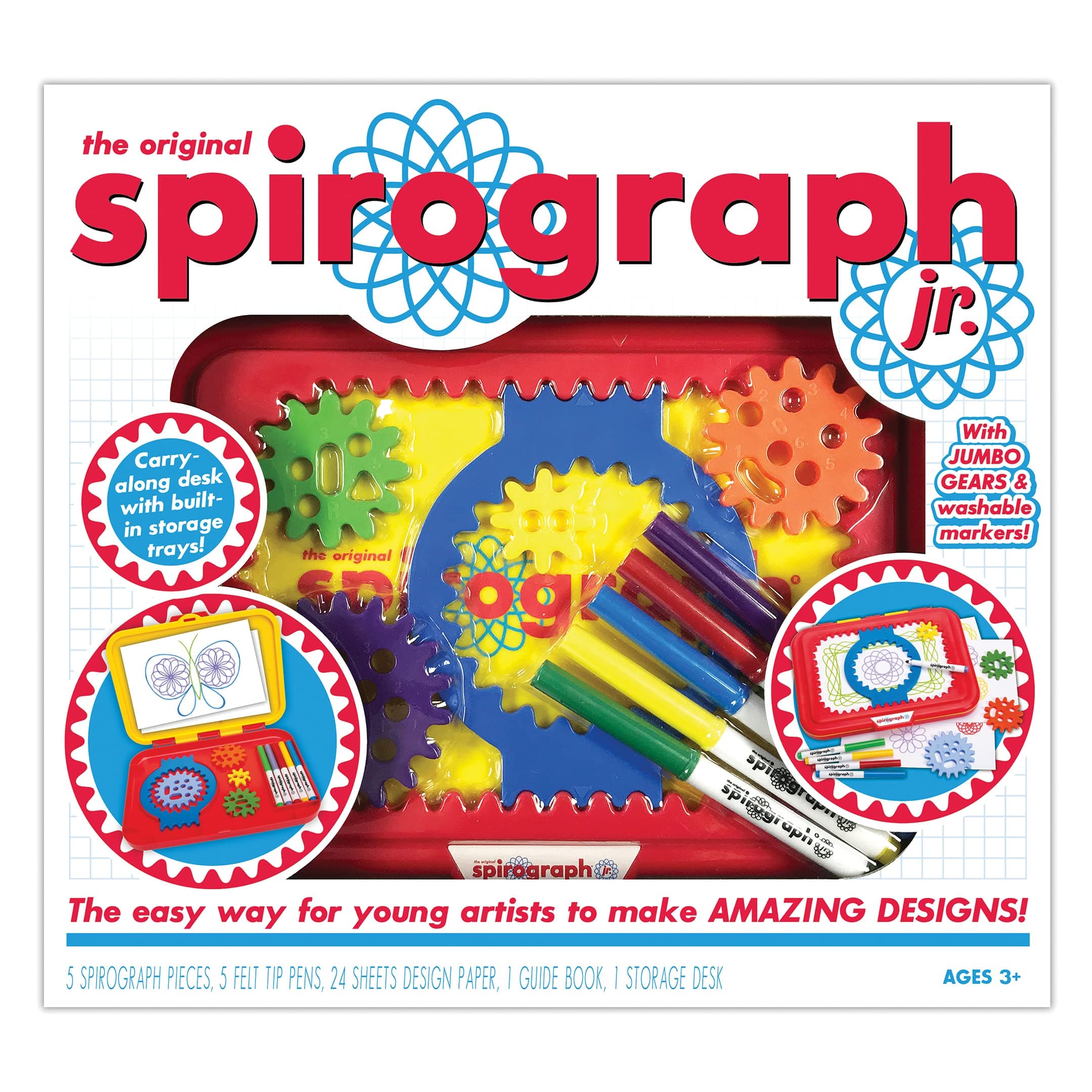 Spirograph Junior Set | Create Amazing Endless Designs | Includes Jumbo Sized Pieces | Creative Arts & Crafts Activity | for Ages 3+