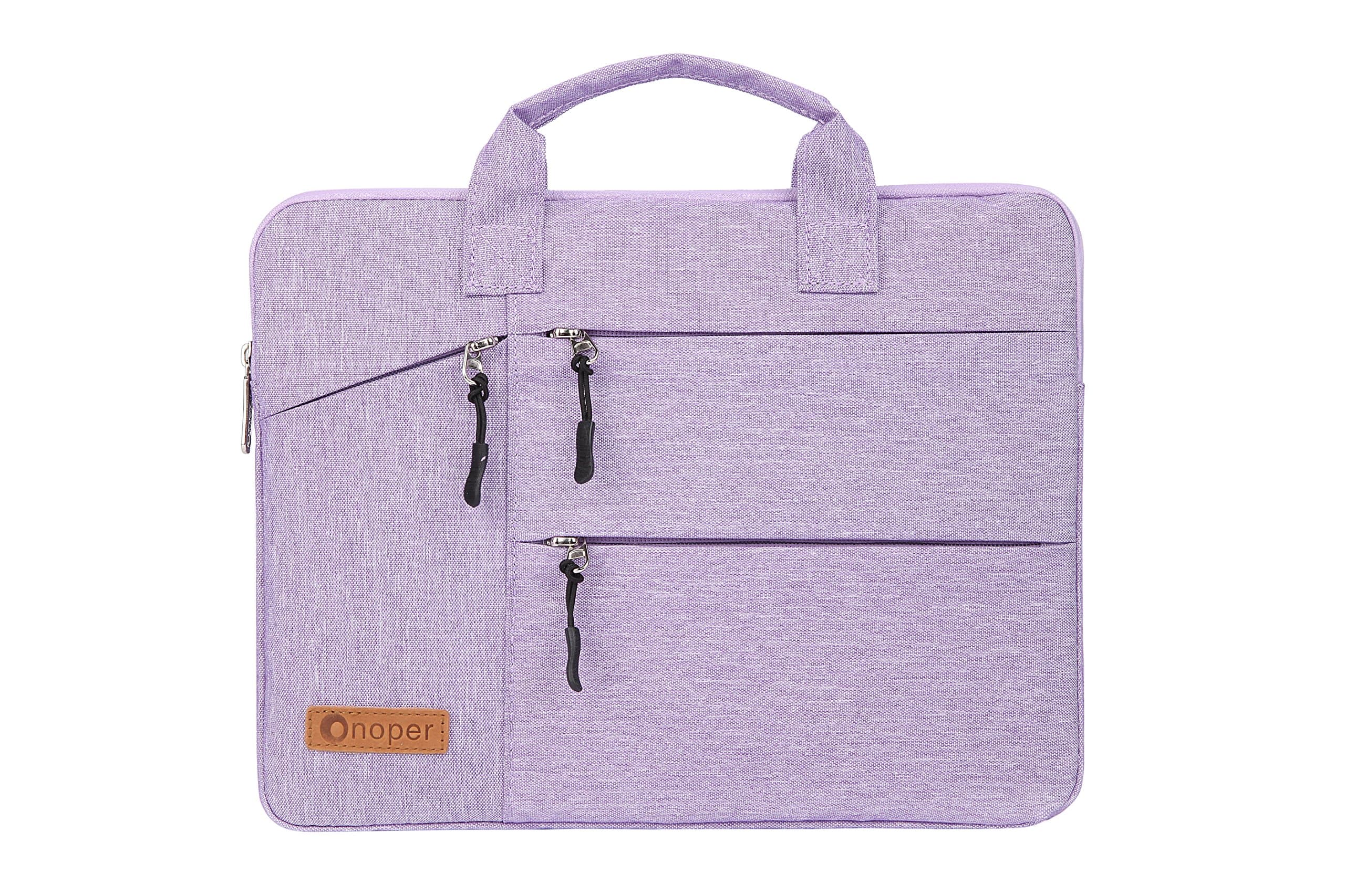 Onoper Multi functional Portable Thin Light Laptop Sleeve Messenger Briefcase Pocket Case Carrying Case Bag Pouch for Notebook / MacBook / Ultrabook /Computers / Tablet / Chromebook / Messenger Case with Handle For Acer/Asus/Dell/Fujitsu/Lenovo/HP/Samsung/Sony/Toshiba (13-14'', purple)