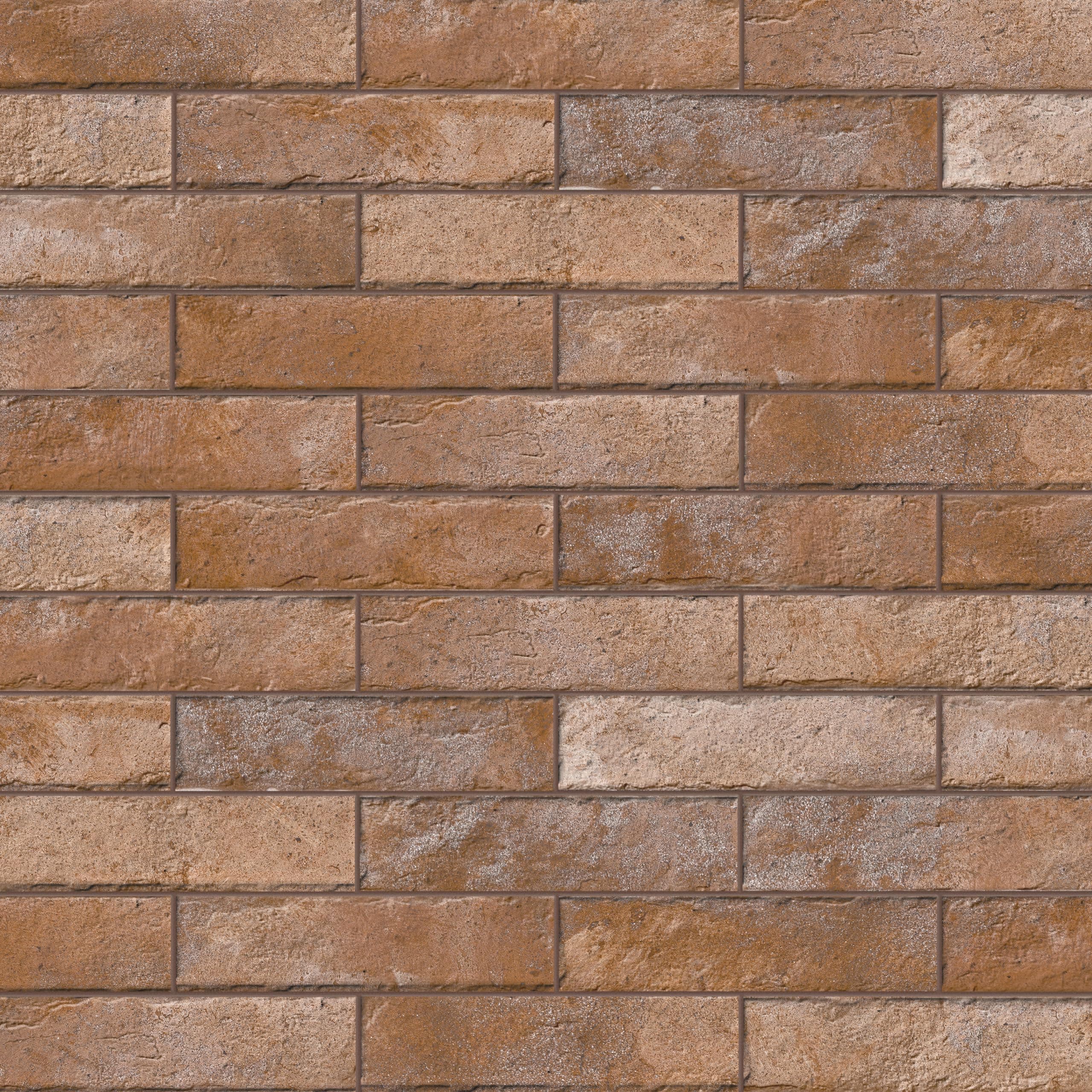 Brooklin Brick Cotto 2-3/8" x 9-3/4" Porcelain Floor and Wall Tile