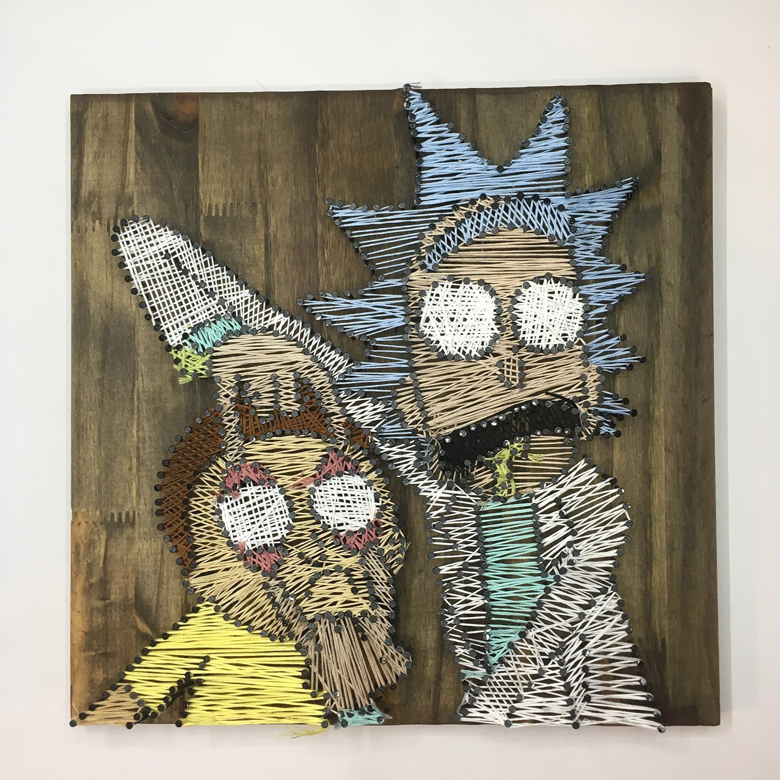 Rick and Morty Minimalist String Art